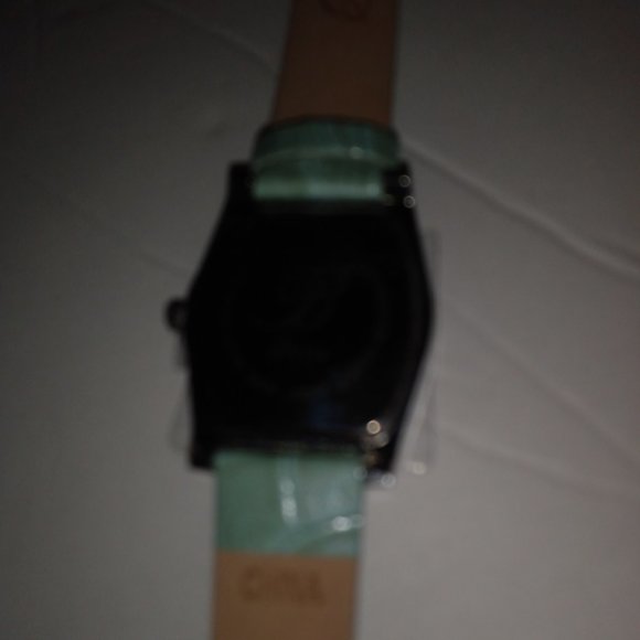 Burgi Women\'s designer watch Brand New mint green leather band
